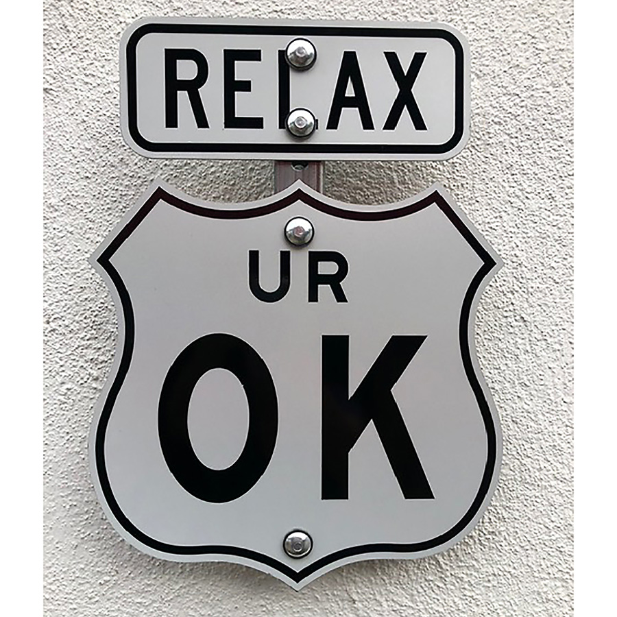Relax UR OK (wall hanging)
