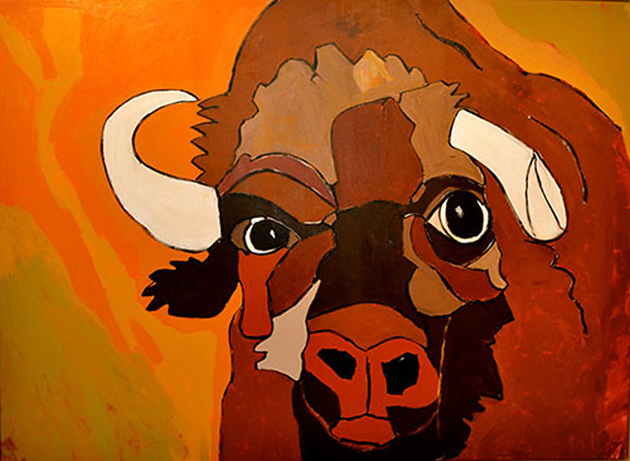 Bison Bull by Melinda Mcleod