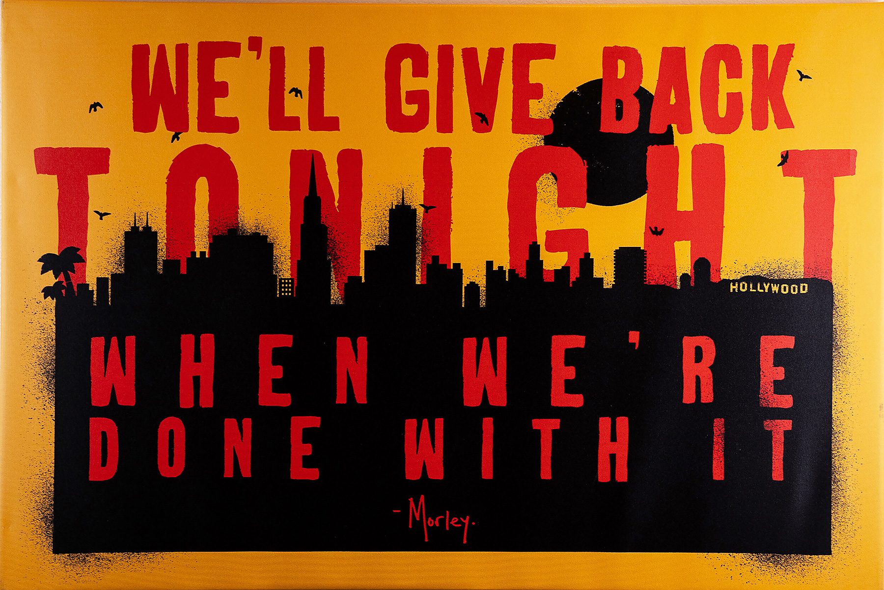 'Give Back Tonight' by street artist Morley