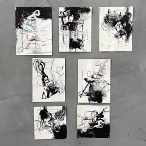 Black, white, and red collection (Stephanie Visser (Works on paper))
